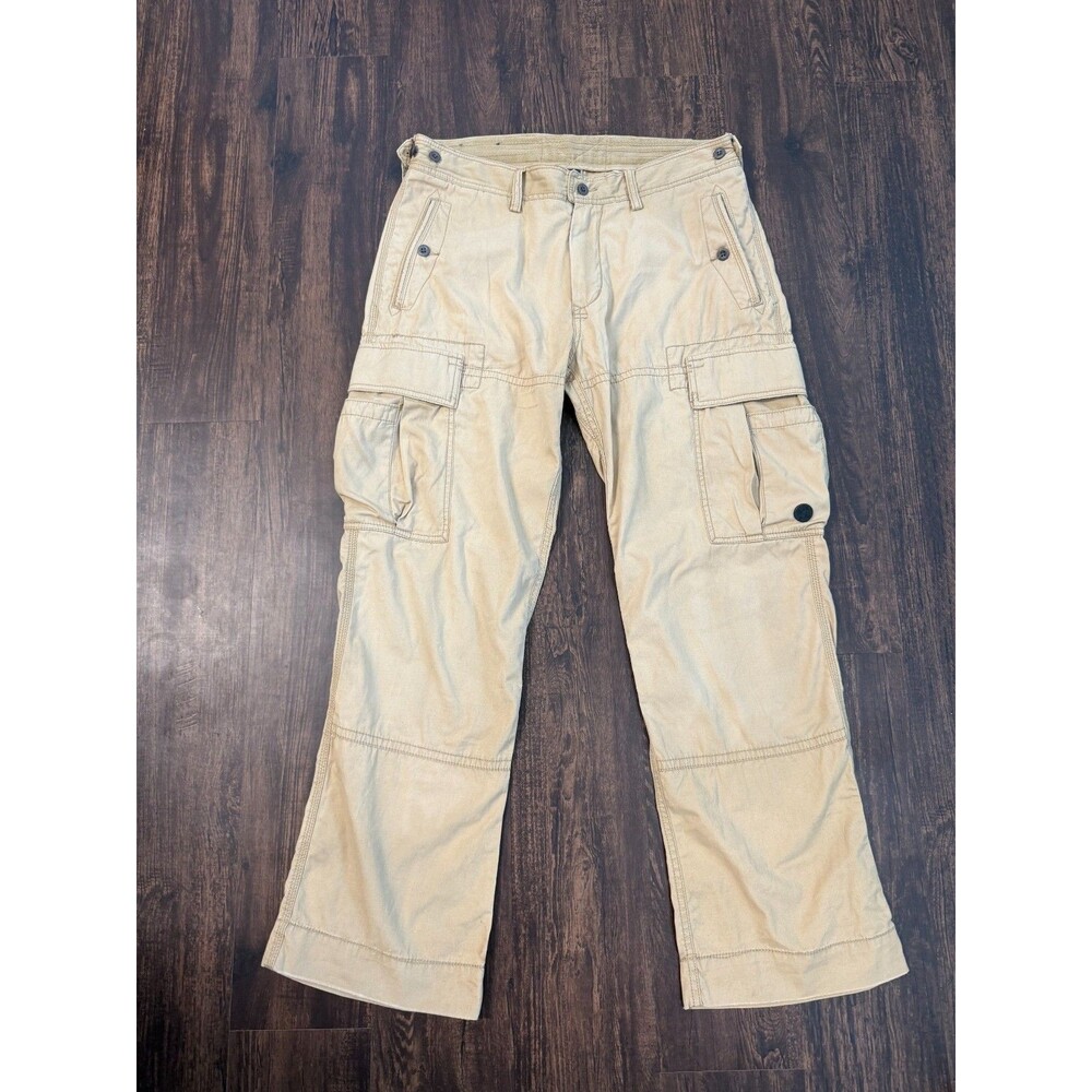 VTG Polo Ralph Lauren Cargo Pants Beige 34x30 Multipocket Utility Military Y2K